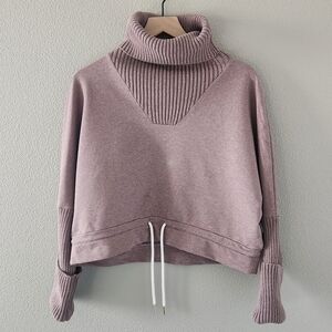 Varley Mauve Turtleneck Sweatshirt